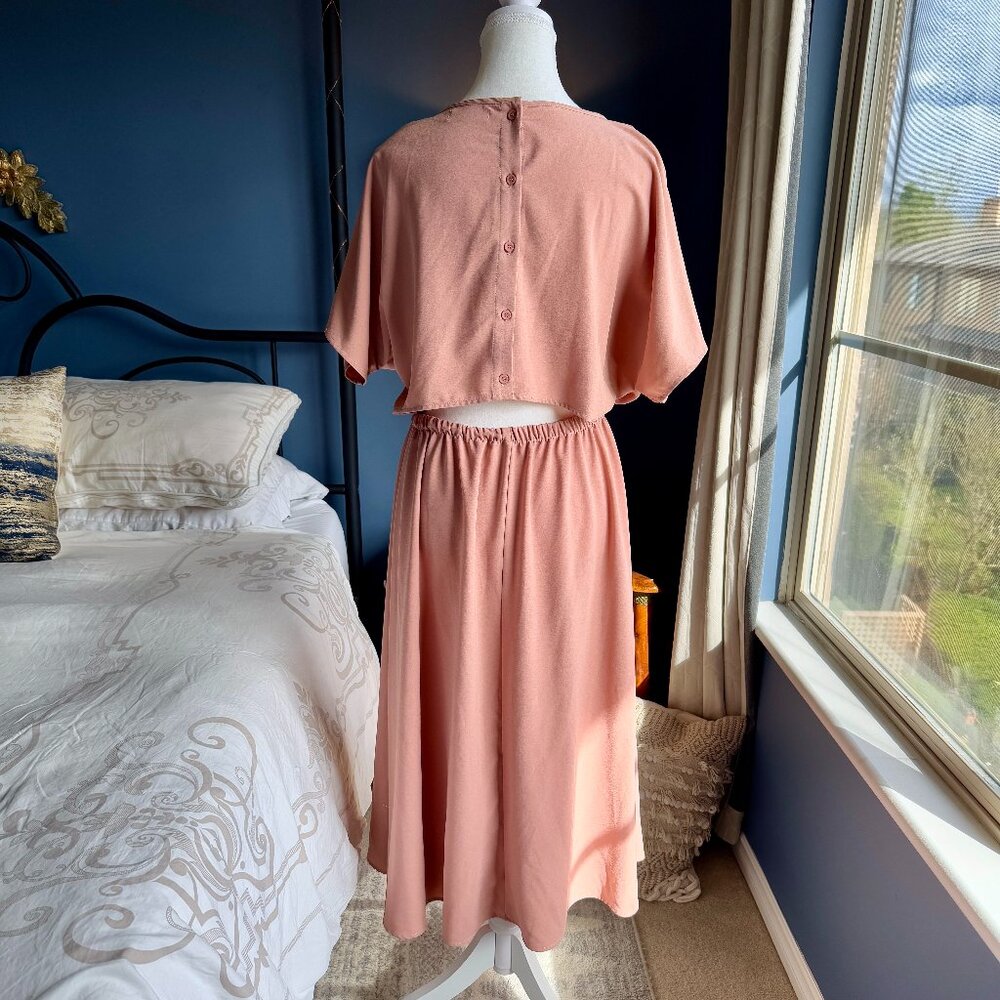 Oak & Fort Blush Pink Back Cut Out Maxi Dress - Picture 3 of 10